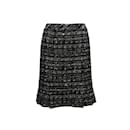Black & Beige Chanel Cruise 2005 Tweed Skirt Size FR 48