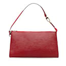 Red Louis Vuitton Epi Pochette Accessoires Baguette