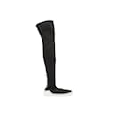 Zapatillas tipo calcetín por encima de la rodilla de Givenchy en blanco y negro Talla 38.5