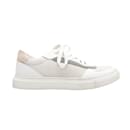 White & Beige Brunello Cucinelli Monilli-Trimmed Sneakers Size 37