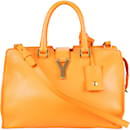 Saint Laurent Orange Leather Y Cabas Handbag