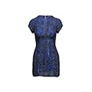 Blue & Black London Luxe Beaded Silk Mini Dress Size US XS - Autre Marque
