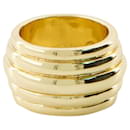 Chunky Ribbed Ring   Gold Ring - ANINE BING - 14k Gold Plated Brass - Gold - Anine Bing