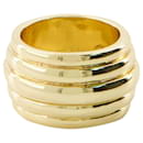 Chunky Ribbed Ring   Gold Ring - ANINE BING - 14k Gold Plated Brass - Gold - Anine Bing
