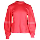 JW Anderson Balloon Sleeve Sweater in Red Cotton 