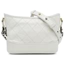 Chanel White Small Lambskin Gabrielle Crossbody Bag