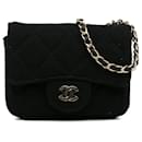Chanel Black CC Jersey Flap Chain Gürteltasche