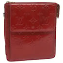 LOUIS VUITTON Monogram Vernis Motto Accessory Pouch Red M91137 LV Auth 65175 - Louis Vuitton