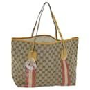 GUCCI GG Canvas Sherry Line Tote Bag Beige Rouge 211970 auth 65171 - Gucci
