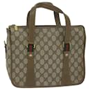 GUCCI GG Supreme Web Sherry Line Hand Bag PVC Beige Red 41 02 039 Auth bs11781 - Gucci