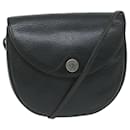 Christian Dior Shoulder Bag Leather Black Auth fm3173