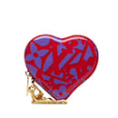 Rote Louis Vuitton-Monogramm-Vernis-Sweet-Repeat-Herz-Geldbörse