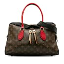 Bolso satchel Tuileries con monograma Louis Vuitton marrón