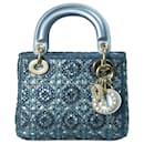 Blue 2022 mini embellished Lady Dior bag - Christian Dior