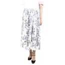 White and blue printed skirt - size UK 12 - Christian Dior