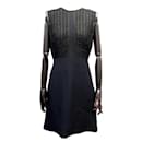 NEW CHRISTIAN DIOR DRESS 7to21E01to1166 T 40 M WOOL LACE LACE DRESS - Christian Dior