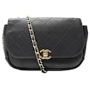 CHANEL FLAP TIMELESS CROSSBODY HANDBAG IN BLACK QUILTED PURSE LEATHER - Chanel