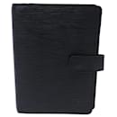 LOUIS VUITTON COVER FUNCTIONAL DIARY HOLDER MM IN BLACK EPI LEATHER DIARY - Louis Vuitton