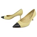 NEW CHANEL G SHOES24912 39.5 TWO-TONE LEATHER PUMPS + SHOES BOX - Chanel
