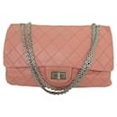 Chanel handbag 2.55 LARGE JUMBO PINK QUILTED LEATHER CROSSBODY BAG