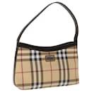 BURBERRY Nova Check Shoulder Bag PVC Beige Brown Auth yk10295 - Burberry