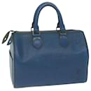 Louis Vuitton Epi Speedy 25 Hand Bag Toledo Blue M43015 LV Auth 65487