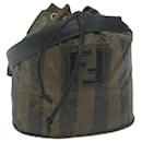 FENDI Pecan Canvas Shoulder Bag Coated Canvas Brown Auth th4531 - Fendi
