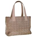 CHANEL New travel line Tote Bag Nylon Bronze CC Auth ti1502 - Chanel