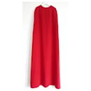 Valentino Red Cape Gown Dress