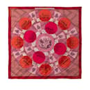 Bufanda de seda rosa Hermes Jeu des Omnibus Remix Bufandas - Hermès