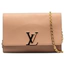 Tan Louis Vuitton Chain Louise GM Shoulder Bag
