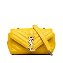 Bolso de cadena clásico Matelasse con monograma de bebé amarillo de Saint Laurent