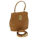 Christian Dior Hand Bag Leather 2Way Brown Auth am3766