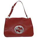GUCCI Interlocking Shoulder Bag Leather Red 115746 Auth am4584 - Gucci