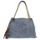 GUCCI Soho Chain Shoulder Bag Denim Blue 308982 Auth yk7993 - Gucci