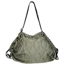 Dark Green Quilted Fabric Tote - Marni