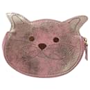 Pochette zippée en forme de chat rose - Furla