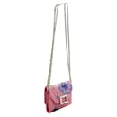 Portefeuille compact rose/ Mini sac à bandoulière en chaîne - Roger Vivier