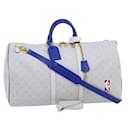 Louis Vuitton-Monogramm Keepall 55 Boston Tasche Weiß M45586 LVxNBA-Auth. hs1077EIN