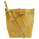 Mustard Patent Leather Bucket Bag - Mansur Gavriel