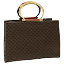 CELINE Macadam Canvas Bolso de Mano PVC Cuero Marrón Auth am3558 - Céline