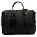 Burberry Black Tonal Check Business Bag