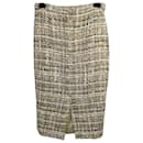6K$ Beige Ribbon Tweed Skirt - Chanel