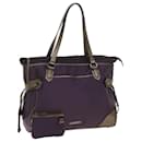 BURBERRY Tote Bag Nylon Purple Auth 65716 - Burberry