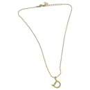 Christian Dior Halskette Metall Gold Auth am5728