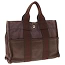 HERMES Fourre Tout PM Borsa a mano Tela Marrone Auth bs11842 - Hermès