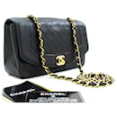CHANEL Diana Flap Chain Shoulder Bag Black Quilted Lambskin Purse - Chanel
