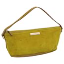 GUCCI Accessory Pouch Suede Yellow 039 1103 Auth yk10535 - Gucci