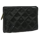 CHANEL Pouch Patent Leather Black CC Auth bs11896 - Chanel