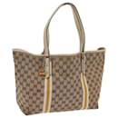 GUCCI GG Canvas Sherry Line Tote Bag Beige Blanc 139260 auth 65787 - Gucci